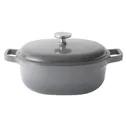 Кастрюля чугунная овальная с крышкой 27*22см 4,1л BergHoff Gem