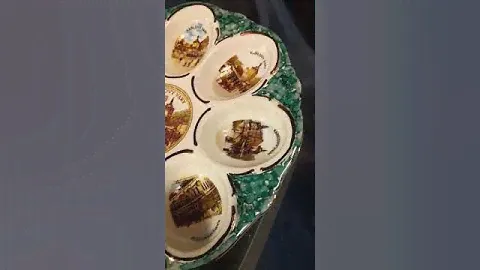 Блюдо для яиц  фарфор  +79135395454 золото,ручная работа орнамент ,Karlovy Vary Чехия