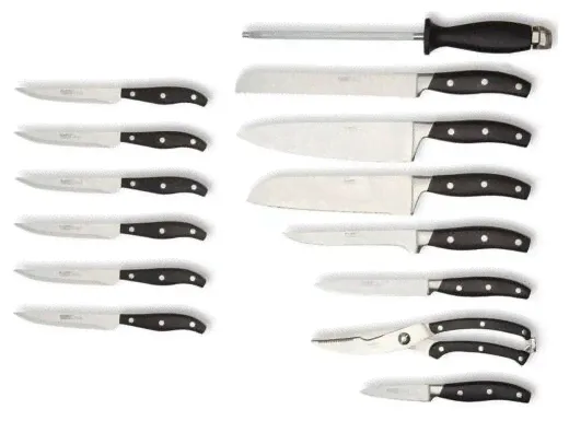 Royalty Line Набор BergHOFF Essentials line 1307144, 12 ножей, ножницы и точилка с подставкой набор ножей-3